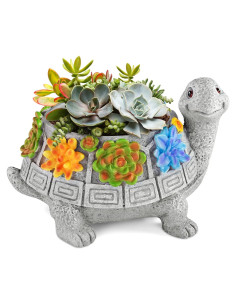 Maceta Tortuga LESES con Drenaje para Suculentas 14x11 cm