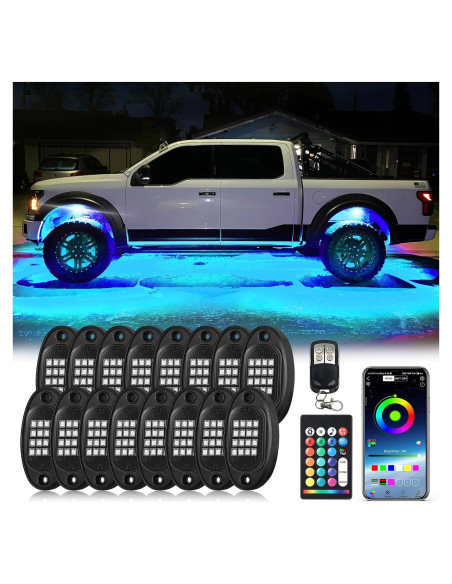 Luces LED RGB Underglow LD DARKEAGLE 16 Pods 12V Impermeables