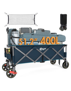 Carro Plegable Portal 51.2" Multi Azul 350 LBS Resistente