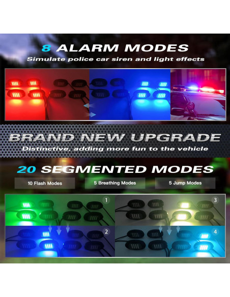 Luces LED RGB Underglow LD DARKEAGLE 16 Pods 12V Impermeables