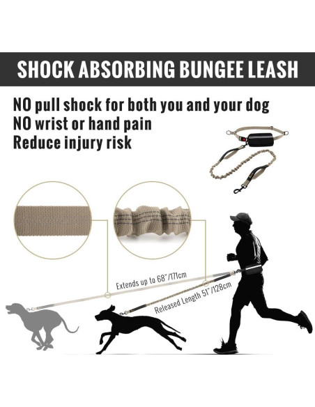 Correa Retráctil Bungee Plutus para Perros Medianos y Grandes Correa Retráctil Bungee Plutus para Perros Medianos y Grandes