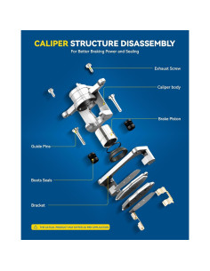 Caliper de Freno PHILTOP Frontal para Toyota y Lexus 2010-2022 2