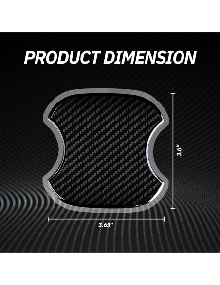 4 Protectores de Manijas de Puerta Linsdala TPU Fibra Carbono 4 Protectores de Manijas de Puerta Linsdala TPU Fibra Carbono