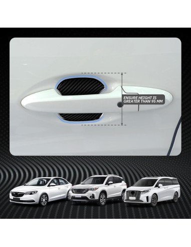 4 Protectores de Manijas de Puerta Linsdala TPU Fibra Carbono