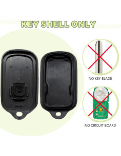 Funda de Llavero Toyota 3 Botones Reemplazo ABS Negro 2