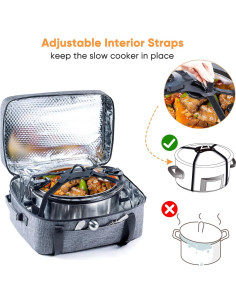 Bolsa de Transporte para Olla de Cocción Lenta BAGSPRITE 6-8 Qt 2