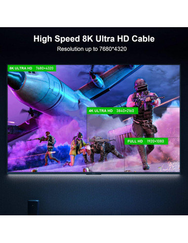 Cable HDMI 2.1 FIBBR 10M 8K 48Gbps HDR eARC Ultra HD