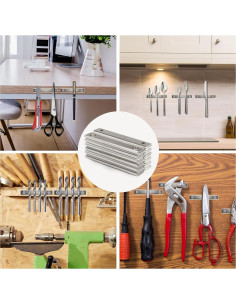 Imanes Rectangulares Neodimio NC 7.62x1.27cm Paquete de 6 2