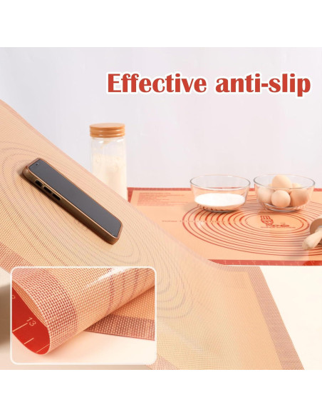 Alfombrilla de Silicona Antiadherente 61x40.6 cm Rojo Folksy