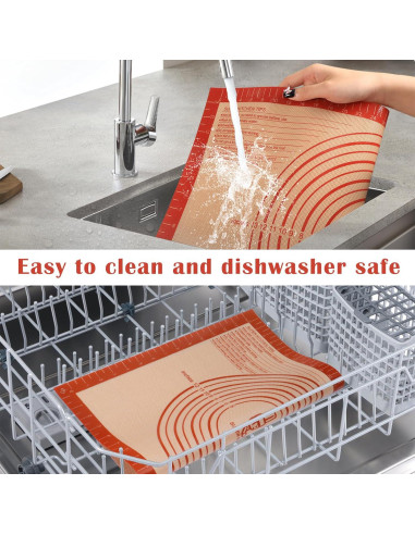 Alfombrilla de Silicona Antiadherente 61x40.6 cm Rojo Folksy