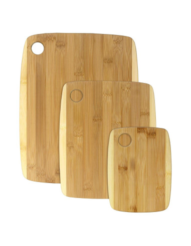 Juego de 3 Tablas de Cortar de Bambú Totally Bamboo - Reversibles