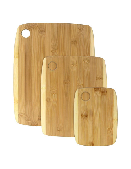 Juego de 3 Tablas de Cortar de Bambú Totally Bamboo - Reversibles
