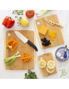 Juego de 3 Tablas de Cortar de Bambú Totally Bamboo - Reversibles 2
