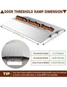 Rampa de Umbral de Puerta Yeezoo 70cm Carga 363kg 2