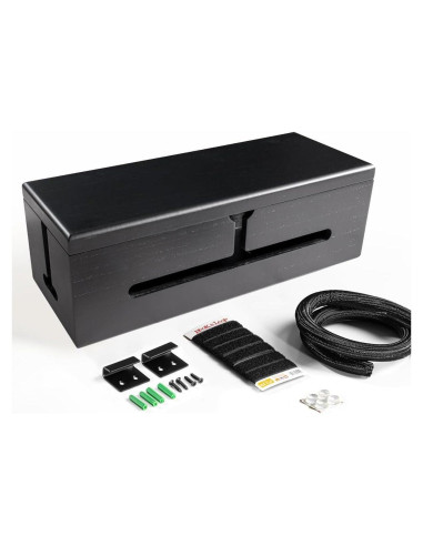 Caja Organizadora de Cables Homebliss Grande - Negro