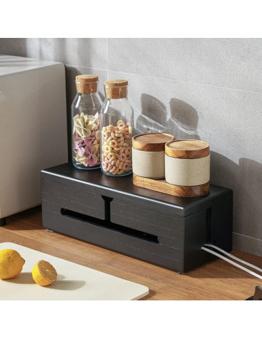 Caja Organizadora de Cables Homebliss Grande - Negro