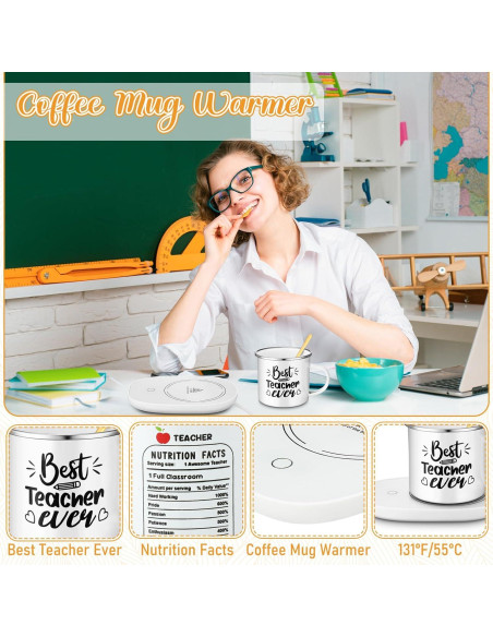 Juego de Regalo para Maestros Taza Cerámica 340ml Calentador