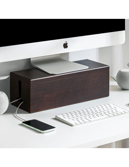 Caja Organizadora de Cables Homebliss Grande - Negro