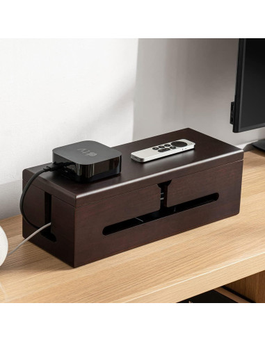 Caja Organizadora de Cables Homebliss Grande - Negro