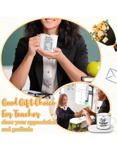 Juego de Regalo para Maestros Taza Cerámica 340ml Calentador