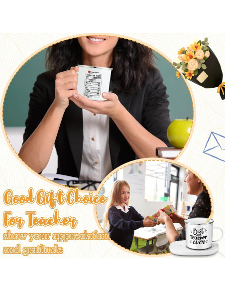 Juego de Regalo para Maestros Taza Cerámica 340ml Calentador