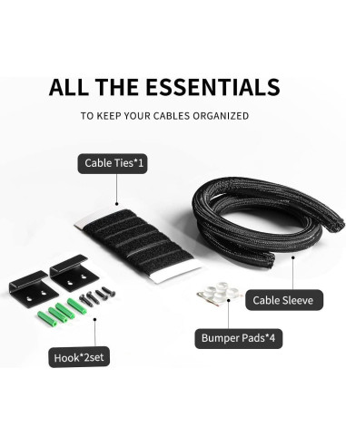Caja Organizadora de Cables Homebliss Grande - Negro