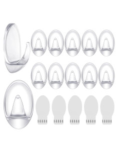 Ganchos Adhesivos Transparentes Blulu 12 Pcs 1.8 kg