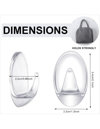 Ganchos Adhesivos Transparentes Blulu 12 Pcs 1.8 kg