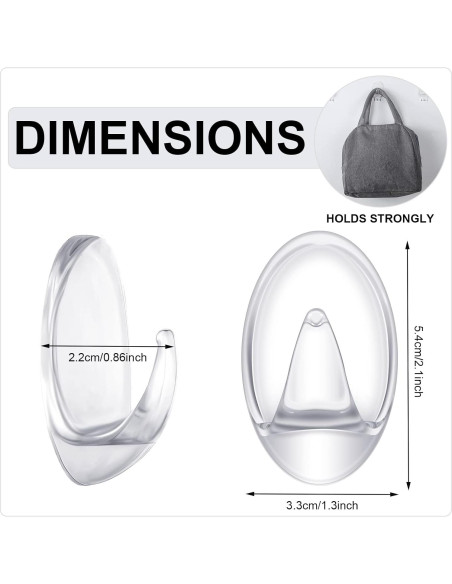 Ganchos Adhesivos Transparentes Blulu 12 Pcs 1.8 kg