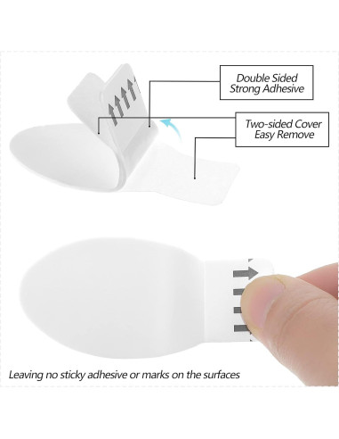 Ganchos Adhesivos Transparentes Blulu 12 Pcs 1.8 kg