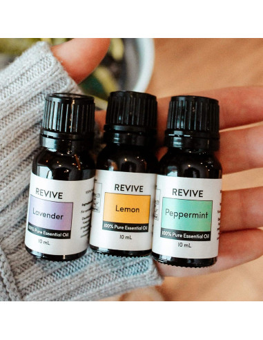 Kit de 3 Aceites Esenciales REVIVE - Lavanda, Limón, Menta 10ml