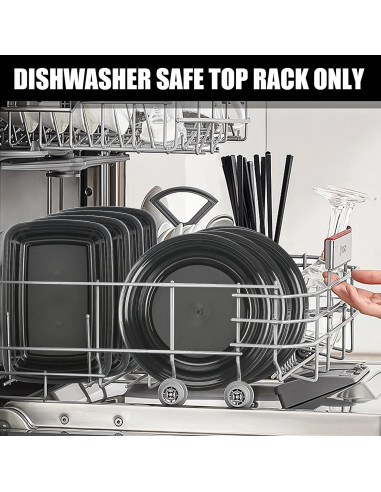 100 Contenedores de Alimentos 24 oz. Lifetime Supplies - A Prueba de Microondas y Lavavajillas