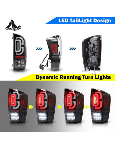Luces Traseras LED WOLFSTORM para Toyota Tacoma 2016-2023