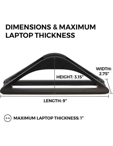 Soporte Vertical para Laptop HumanCentric Negro Ajustable