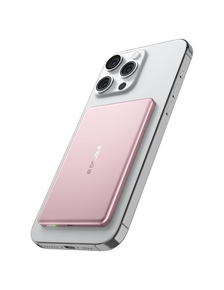 Batería portátil Air MagSafe 5000mAh Rosa, carga inalámbrica