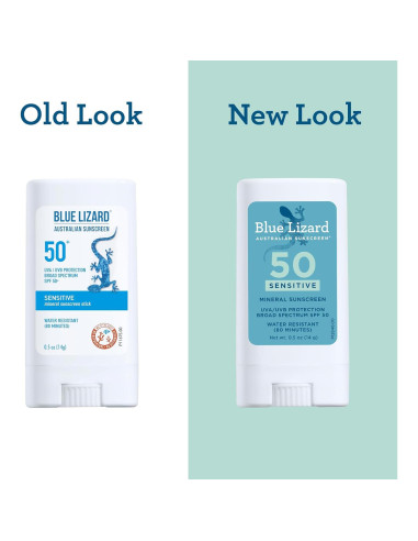 Barra Solar Mineral Blue Lizard SPF 50+ Piel Sensible 14g