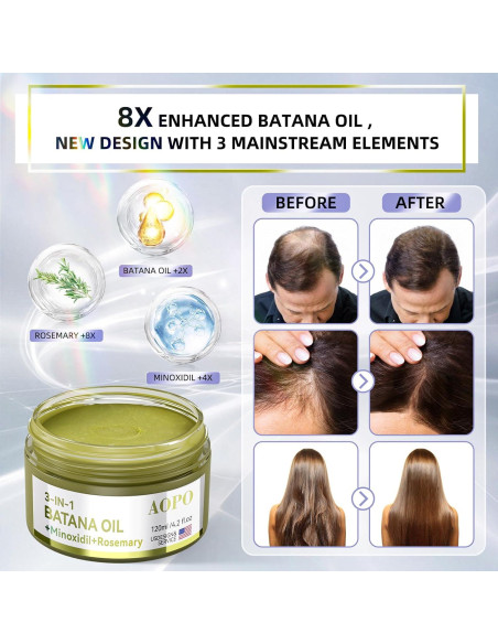 Suero Capilar 3 en 1 AOPO Aceite de Batana 120 ml