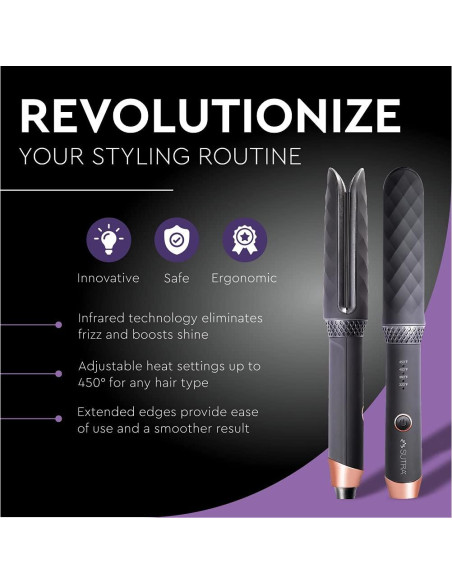 Plancha de Pelo 2-en-1 Sutra | Rizador y Alisador 2.54 cm