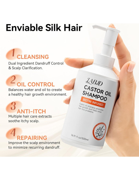 Juego de Champú y Acondicionador LABJD Aceite de Ricino 500ml