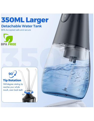 Irrigador Oral Portátil URSMILEKIT L-10 350ml IPX7 Blanco