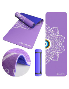 Alfombrilla de Yoga Millenti 6mm Antideslizante TPE Púrpura