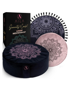 Conjunto de Meditación Aila - Cojín y Alfombrilla Redonda