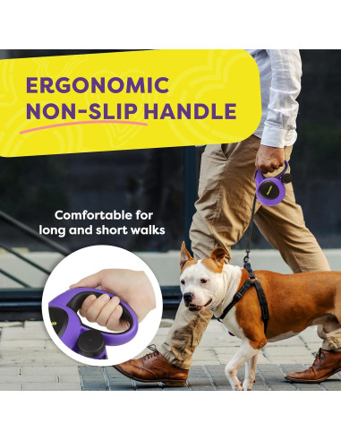 Correa Retráctil para Perros Hertzko 4.88 m Nylon 50 kg