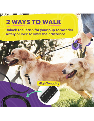 Correa Retráctil para Perros Hertzko 4.88 m Nylon 50 kg