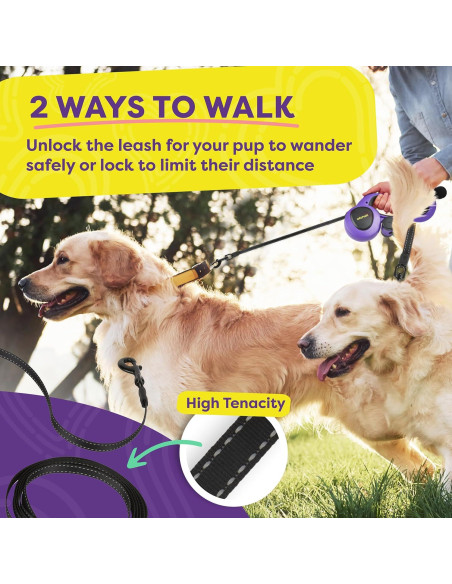 Correa Retráctil para Perros Hertzko 4.88 m Nylon 50 kg