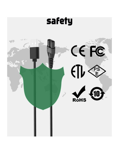 Cargador USB Veeconn T4 para Cortadoras de Perros 1m + Cepillo