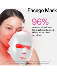 Máscara Facial de Luz Roja Facego P06 - 7 Colores, 288 Perlas 2