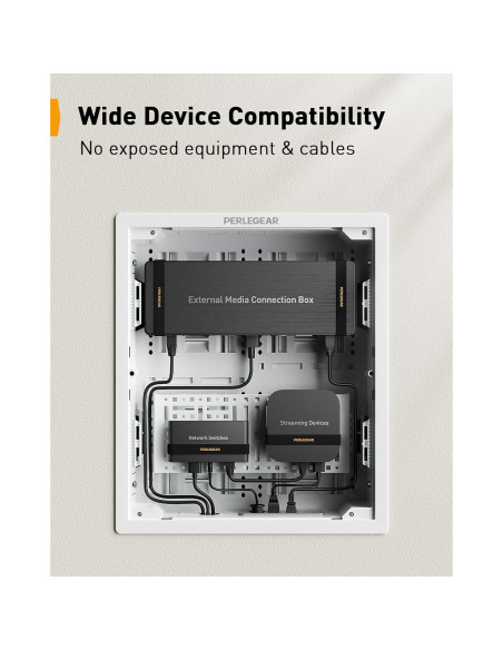 Caja de Medios Empotrada Perlegear 17" con Plantilla y Sierra