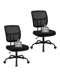 Silla de Oficina Ergonómica CLATINA Sin Brazos 2 Pack