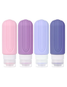Botellas de Viaje LLOUSSAK 4 Piezas 89ml Silicona A Prueba de Fugas